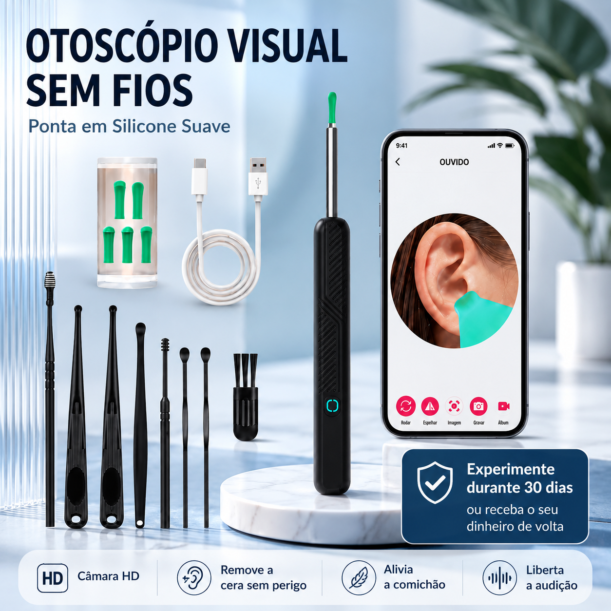 Otoscópio com câmara