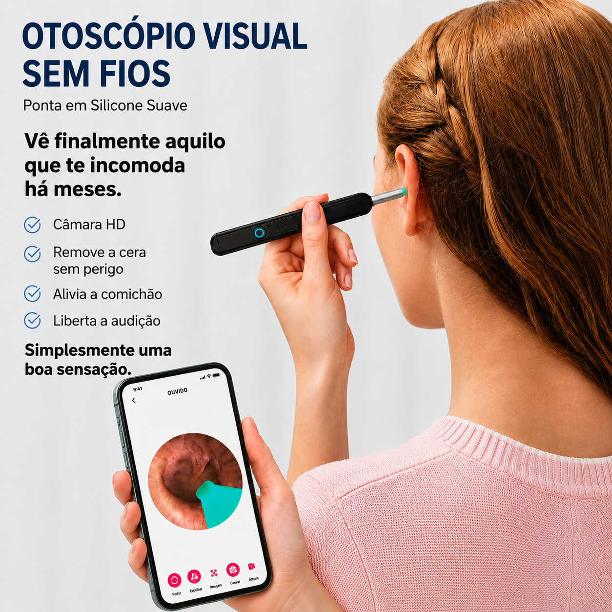 Otoscópio com câmara